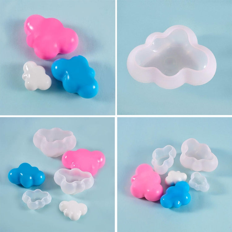 แม่พิมพ์ซิลิโคน DIY รูปเมฆ 2 ชิ้น ขนาด: ใหญ่ เล็ก กลาง ใหญ่