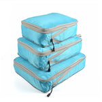 3 PCS/Set Travel Waterproof Compression Clothes Storage Bag, Orange With Net, Nevy With Net, Pink With Net, Red With Net, Green With Net, Gray With Net, Black With Net, Gray Without Net, Black Without Net, Red Without Net, Blue Without Net             ...