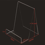 ขาตั้งแสดงผลอะคริลิคใส 2 ชิ้น ขนาด 100 x 115 x 145 มม. สำหรับวางหนังสือหรือกรอบรูป