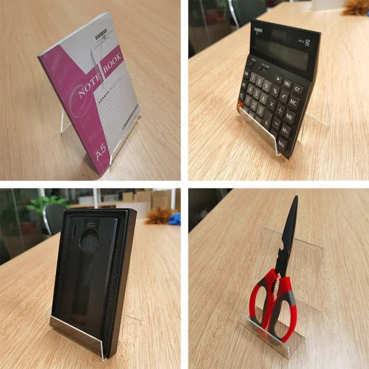 ขาตั้งแสดงผลอะคริลิคใส 2 ชิ้น ขนาด 100 x 115 x 145 มม. สำหรับวางหนังสือหรือกรอบรูป