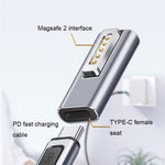อะแดปเตอร์ชาร์จ Type-C/USB-C เป็น Magsafe1/2 รองรับการชาร์จ PD, Type-C เป็น Magsafe 1 L, Type-C เป็น Magsafe 2 T