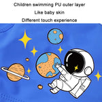 หมวกว่ายน้ำเด็ก PU กันน้ำ ยืดหยุ่นสูง ลายการ์ตูนน่ารัก