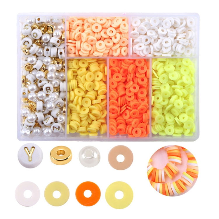 ชุดร้อยลูกปัดดินนุ่ม 6 ช่อง / กล่อง สำหรับทำสร้อยข้อมือและสร้อยคอ DIY สีผสม ส้ม ดำ ม่วง น้ำเงิน เขียว ชมพู