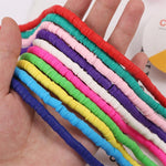 ชุดร้อยลูกปัดดินนุ่ม 6 ช่อง / กล่อง สำหรับทำสร้อยข้อมือและสร้อยคอ DIY สีผสม ส้ม ดำ ม่วง น้ำเงิน เขียว ชมพู