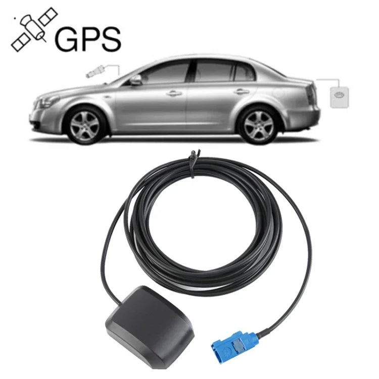 GPS-01 เสาอากาศดาวเทียม GPS สำหรับรถยนต์ พร้อมเครื่องขยายสัญญาณ อินเทอร์เฟซ SMA/FAKRA-C ฐานแม่เหล็ก