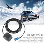 GPS-01 เสาอากาศดาวเทียม GPS สำหรับรถยนต์ พร้อมเครื่องขยายสัญญาณ อินเทอร์เฟซ SMA/FAKRA-C ฐานแม่เหล็ก