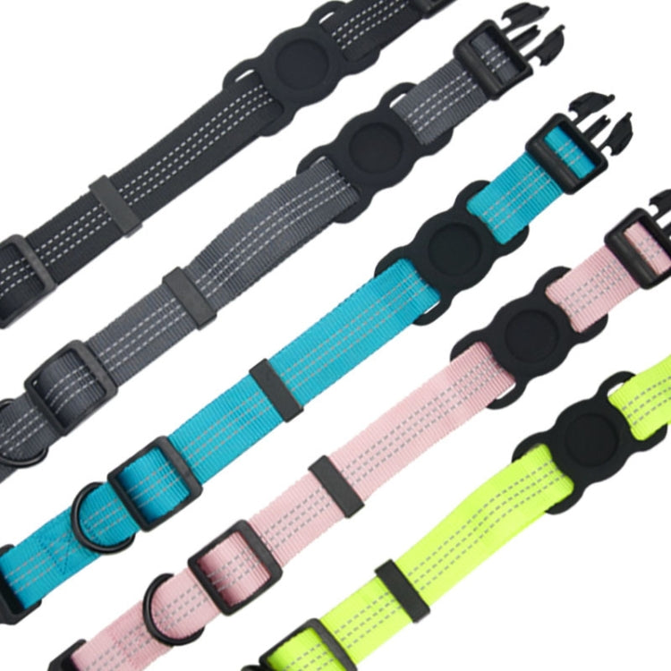 PUGGA GG1002 ปลอกคอสุนัขโพลีเอสเตอร์พร้อมอุปกรณ์ GPS ป้องกัน, M, L
