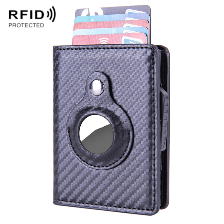X-80 RFID กระเป๋าใส่บัตรหนังขัดกันขโมย สำหรับ AirTag รุ่นที่ 2 / AirTag รุ่นที่ 1 สีดำ สีน้ำเงิน สีกาแฟ สีแอปริคอต สีดำคาร์บอนไฟเบอร์
