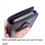 X-80 RFID กระเป๋าใส่บัตรหนังขัดกันขโมย สำหรับ AirTag รุ่นที่ 2 / AirTag รุ่นที่ 1 สีดำ สีน้ำเงิน สีกาแฟ สีแอปริคอต สีดำคาร์บอนไฟเบอร์