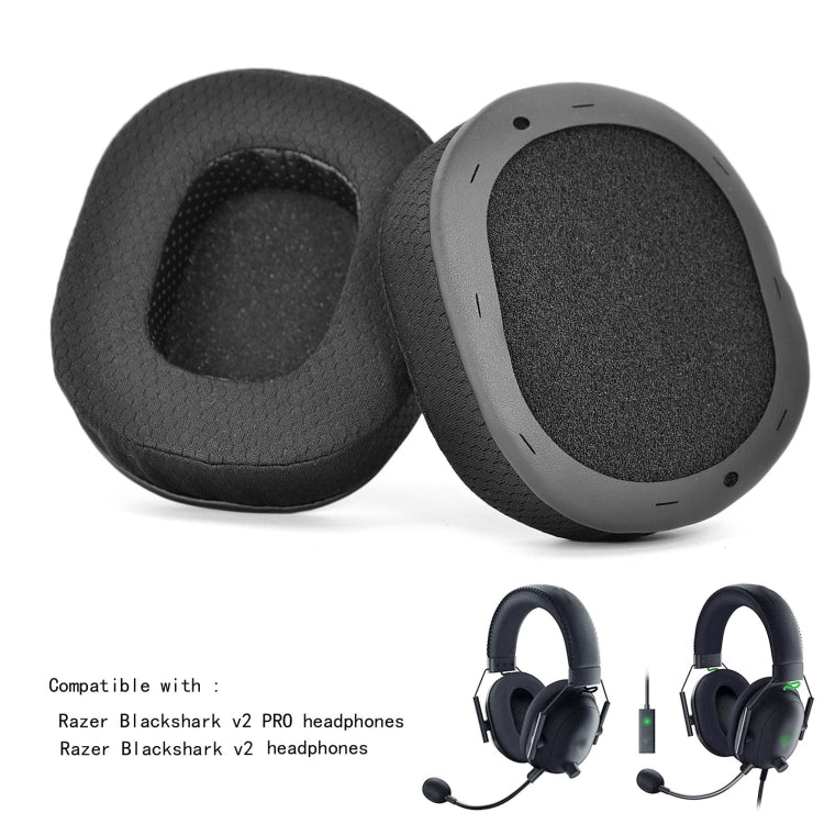 ปลอกฟองน้ำหูฟัง 2 ชิ้น สำหรับ Razer BlackShark V2 /V2 Pro, สไตล์: 19B32, Ice Sense, ตาข่ายฟุตบอล