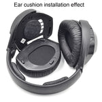 แผ่นรองหูฟัง 2 ชิ้น สำหรับ Sennheiser HDR RS165 RS175 RS185 RS195, สไตล์: แผ่นรองหูหนังกบ, แผ่นรองหูกำมะหยี่, แผ่นรองหูหนังโปรตีน, แผ่นรองหูหนังลูกแกะ, แผ่นรองหูตาข่ายฟุตบอล