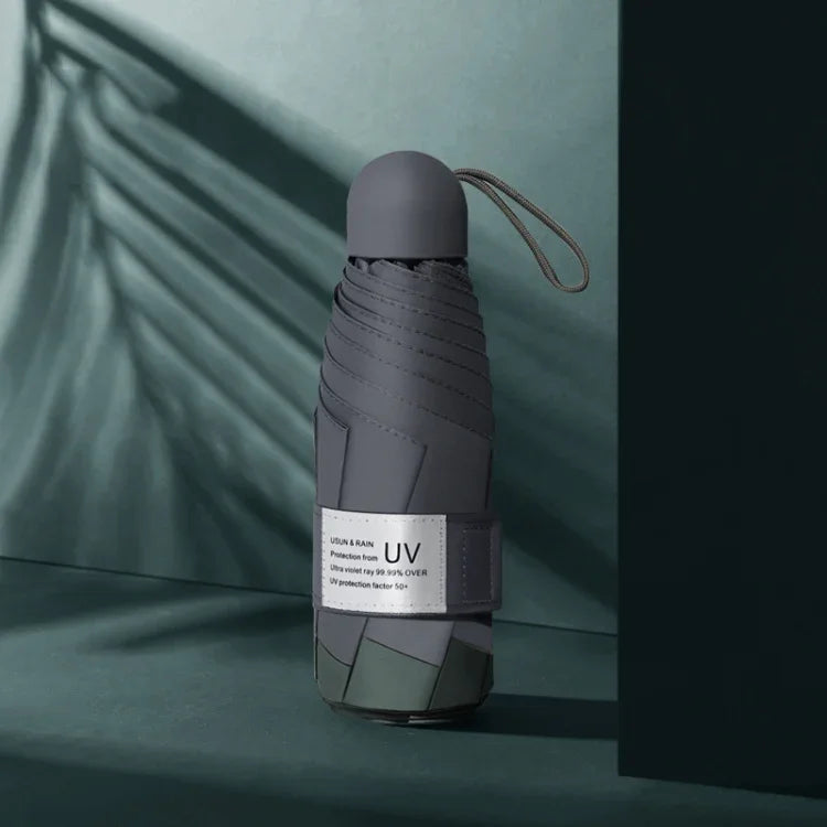 LY-0621 Five-Fold Six-bone Umbrella Simple Black Glue Sunscreen Umbrella, Six-bone Turmeric, Six-bone Midsummer Pink, Six-bone Haze Blue, Six-bone Matcha Green, Six-bone Navy, Six-bone Ink Green