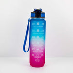 ขวดน้ำกีฬา Gradient Space Cup 1000 มล. ฝาปิดเด้งพร้อมหลอด สีส้ม-เขียวไล่เฉด, น้ำเงิน-แดงไล่เฉด, เขียว-แดงไล่เฉด, เหลือง-ม่วงไล่เฉด, ดำ, น้ำเงิน, เขียว