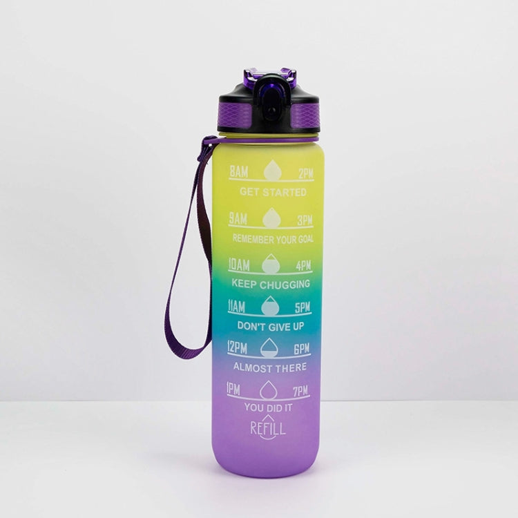 ขวดน้ำกีฬา Gradient Space Cup 1000 มล. ฝาปิดเด้งพร้อมหลอด สีส้ม-เขียวไล่เฉด, น้ำเงิน-แดงไล่เฉด, เขียว-แดงไล่เฉด, เหลือง-ม่วงไล่เฉด, ดำ, น้ำเงิน, เขียว