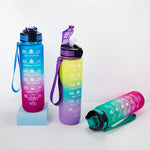 ขวดน้ำกีฬา Gradient Space Cup 1000 มล. ฝาปิดเด้งพร้อมหลอด สีส้ม-เขียวไล่เฉด, น้ำเงิน-แดงไล่เฉด, เขียว-แดงไล่เฉด, เหลือง-ม่วงไล่เฉด, ดำ, น้ำเงิน, เขียว