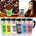 แก้วกาแฟคนอัตโนมัติสแตนเลส 304 ขนาด 400 มล. รุ่น FX-589 สีเขียว สีขาว สีแดง สีเหลือง สีดำ สีน้ำเงิน