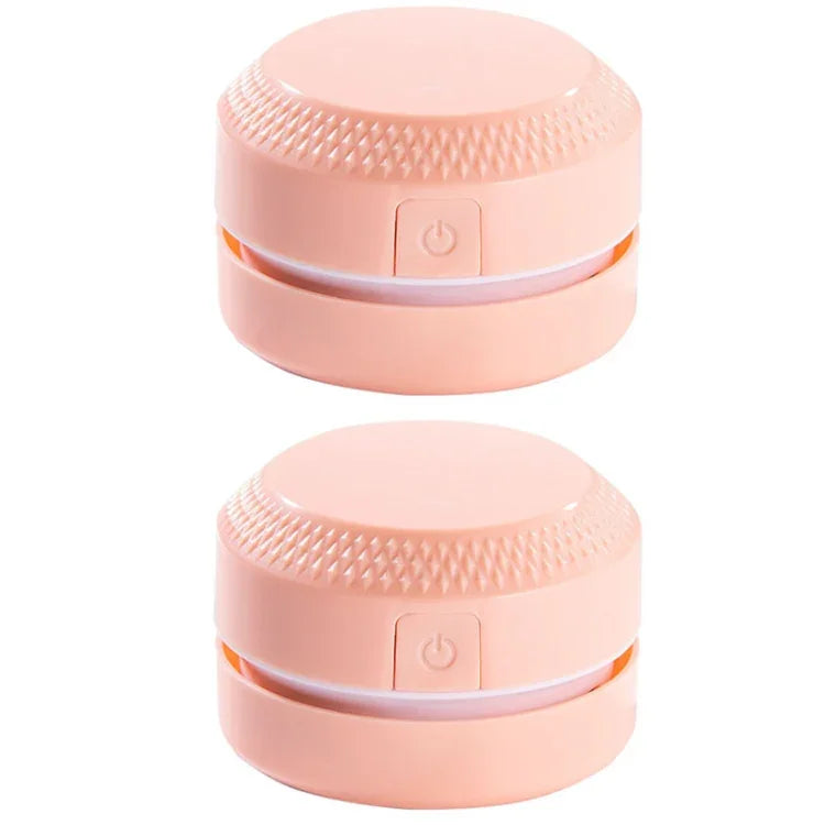 2PCS Desktop Mini Vacuum Cleaner Rubber Confetti Keyboard Cleaner, Pink, Blue