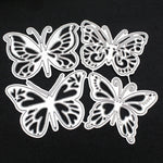 แม่พิมพ์ตัดโลหะลายผีเสื้อ 4 ชิ้น สำหรับงาน DIY เหล็กกล้าคาร์บอน