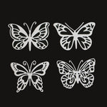 แม่พิมพ์ตัดโลหะลายผีเสื้อ 4 ชิ้น สำหรับงาน DIY เหล็กกล้าคาร์บอน