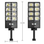 ไฟถนน LED แรง E-SMARTER แถวคู่ ไฟสวนโซลาร์เซลล์พร้อมเซ็นเซอร์, สไตล์:, W789A-4, W789B-4