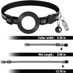 ปลอกคอสัตว์เลี้ยงป้องกันการหายพร้อมกระดิ่ง สำหรับ AirTag รุ่นที่ 2 / AirTag รุ่นที่ 1 สีเขียว สีม่วง สีดำ สีชมพู สีส้ม สีน้ำเงิน