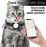 ปลอกคอสัตว์เลี้ยงป้องกันการหายพร้อมกระดิ่ง สำหรับ AirTag รุ่นที่ 2 / AirTag รุ่นที่ 1 สีเขียว สีม่วง สีดำ สีชมพู สีส้ม สีน้ำเงิน