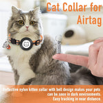 ปลอกคอสัตว์เลี้ยงป้องกันการหายพร้อมกระดิ่ง สำหรับ AirTag รุ่นที่ 2 / AirTag รุ่นที่ 1 สีเขียว สีม่วง สีดำ สีชมพู สีส้ม สีน้ำเงิน