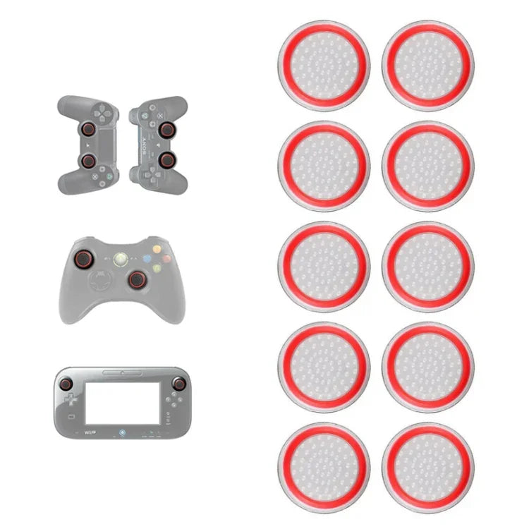 10 ชิ้นฝาปุ่มซิลิโคนเรืองแสงสำหรับจอยสติ๊ก Gamepad สำหรับ PS5/PS4/PS3/ONE/360/PRO/series X/S