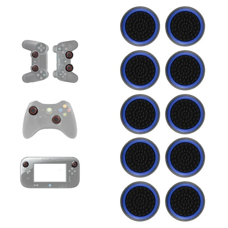 10 ชิ้นฝาปุ่มซิลิโคนเรืองแสงสำหรับจอยสติ๊ก Gamepad สำหรับ PS5/PS4/PS3/ONE/360/PRO/series X/S