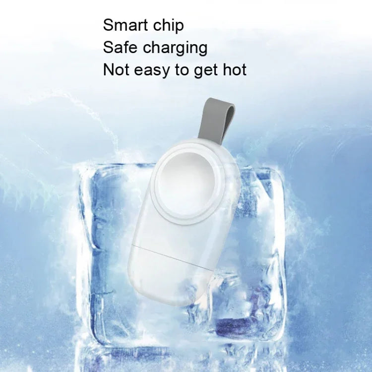 ที่ชาร์จแม่เหล็กไร้สาย USB แบบพกพาสำหรับ Apple Watch 1/2/3/4/5/6/7/SE สีขาว