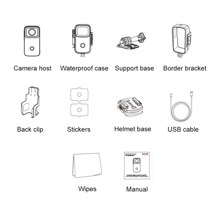 กล้องแอคชั่น Thumb 4K HD กันสั่น WiFi (สีขาว), (สีดำ)