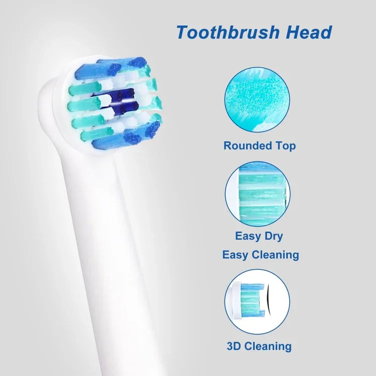 2 PCS For Oral-B Full Range of Electric Toothbrush Replacement Heads, Daily Cleaning, Precision Cleaning, Multi -angle Cleaning, Professional Bright White, Dental Flouse Cleaning