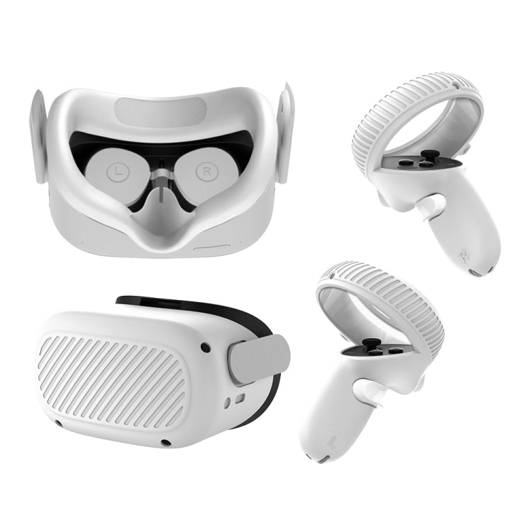 เคสป้องกันเลนส์แว่น VR พร้อมด้ามจับ สำหรับ Oculus Quest 2 สีขาว แดง เขียว