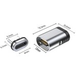 TZ28 PD 100W 24Pin อะแดปเตอร์แม่เหล็กชาร์จเร็วและส่งข้อมูลวิดีโอ Type-C / USB-C