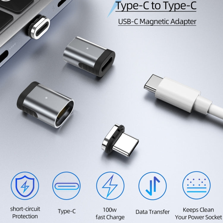 TZ28 PD 100W 24Pin อะแดปเตอร์แม่เหล็กชาร์จเร็วและส่งข้อมูลวิดีโอ Type-C / USB-C