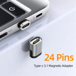 TZ28 PD 100W 24Pin อะแดปเตอร์แม่เหล็กชาร์จเร็วและส่งข้อมูลวิดีโอ Type-C / USB-C