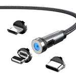 สายชาร์จแม่เหล็กหมุนได้ CC56 Dust Plug, ความยาวสาย: 1 ม., สไตล์:, หัว Android 1 ม., หัว Type-C / USB-C 1 ม., หัว 8Pin 1 ม., สายพร้อมสามหัว 1 ม., สาย 1 ม., หัว Micro USB 1 ม., หัว Type-C / USB-C 1 ม., สายพร้อม 8Pin + Type-C/USB-C + Micro USB 1 ม.