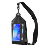 Tteoobl Swimming Waterproof Crossbody Phone Bag Touch Screen Chest Bag,Style:, Zipper Model, Paste Model