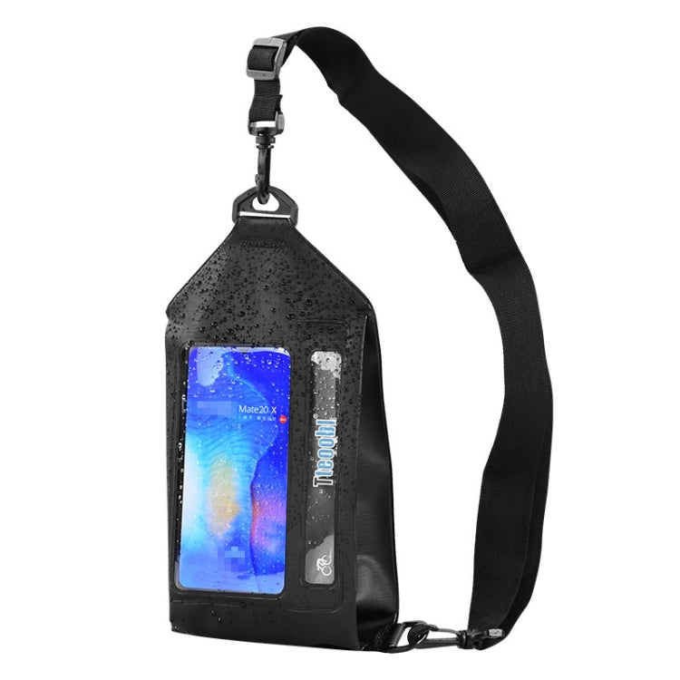 Tteoobl Swimming Waterproof Crossbody Phone Bag Touch Screen Chest Bag,Style:, Zipper Model, Paste Model