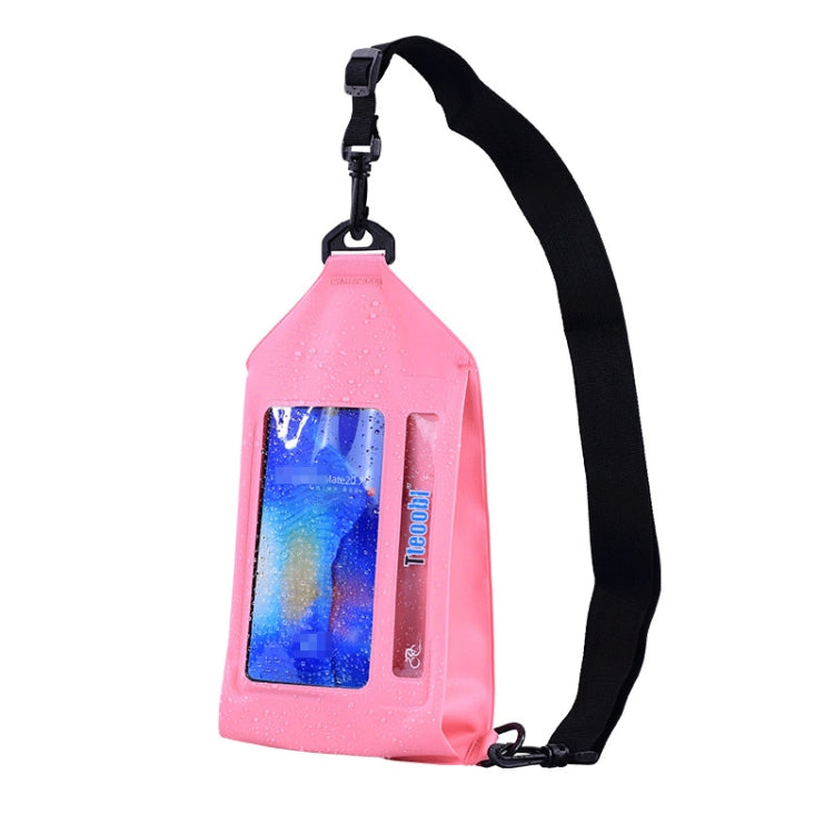 Tteoobl Swimming Waterproof Crossbody Phone Bag Touch Screen Chest Bag,Style:, Zipper Model, Paste Model