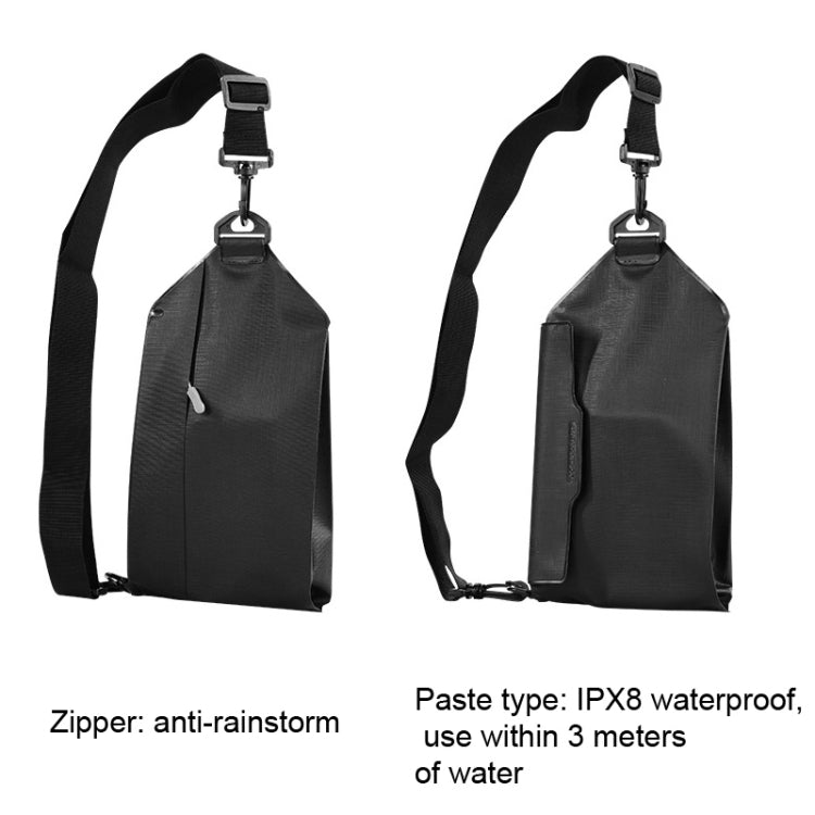Tteoobl Swimming Waterproof Crossbody Phone Bag Touch Screen Chest Bag,Style:, Zipper Model, Paste Model