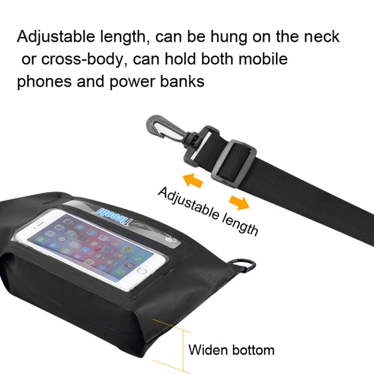 Tteoobl Swimming Waterproof Crossbody Phone Bag Touch Screen Chest Bag,Style:, Zipper Model, Paste Model