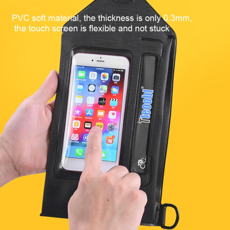 Tteoobl Swimming Waterproof Crossbody Phone Bag Touch Screen Chest Bag,Style:, Zipper Model, Paste Model