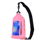 Tteoobl Swimming Waterproof Crossbody Phone Bag Touch Screen Chest Bag,Style:, Zipper Model, Paste Model