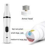 เครื่องโกนขนสัตว์เลี้ยงไฟฟ้าชาร์จ USB ตัดแต่งขนสุนัขและขัดเล็บ, เครื่องขัดเล็บ