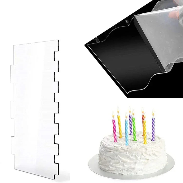 6 In 1 Clear Acrylic Cake Scraper Smoothing Tool Set, 6 In 1