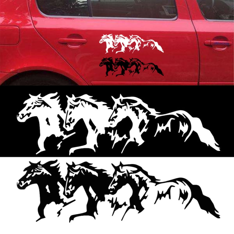5PCS FGM-002 Carving Reflective Stickers Galloping Horse Car Body Sticker, Galloping Horse