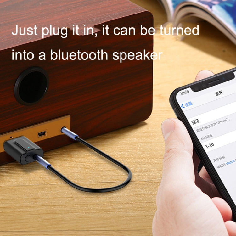 อะแดปเตอร์ลำโพง USB บลูทูธ 5.0 2-in-1 สำหรับคอมพิวเตอร์และหูฟังไร้สาย รุ่น BT10
