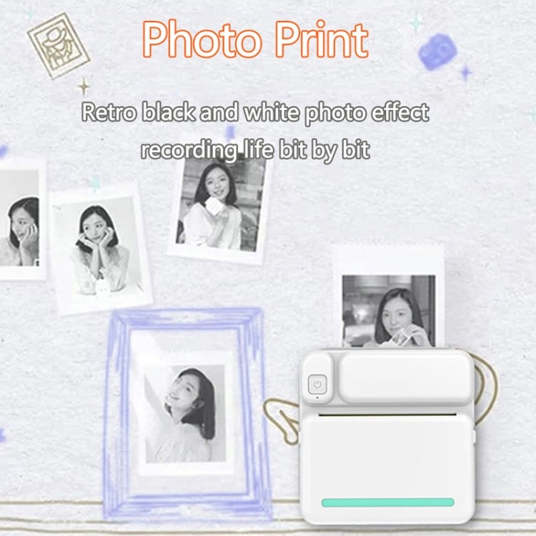 เครื่องพิมพ์พกพาไร้หมึก Bluetooth ความละเอียด 200DPI สำหรับนักเรียน C19 200DPI, สีชมพู, สีน้ำเงิน, กระดาษพิมพ์สีชมพู x 5, กระดาษพิมพ์สีน้ำเงิน x 5, สติกเกอร์สีชมพู x 5, สติกเกอร์สีน้ำเงิน x 5, ชุดสีชมพู, ชุดสีน้ำเงิน