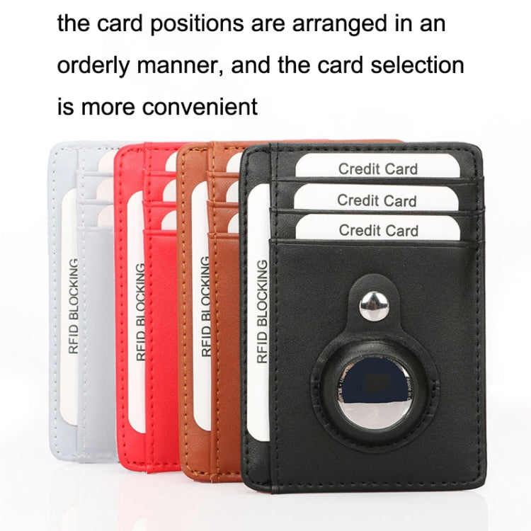 TQ-319 ที่ใส่บัตรหนังป้องกันการโจรกรรมและการสูญหายสำหรับ AirTag รุ่นที่ 2 / AirTag รุ่นที่ 1, คาร์บอนไฟเบอร์ (สีดำ), คาร์บอนไฟเบอร์ (สีเทา), คาร์บอนไฟเบอร์ (สีน้ำเงิน), คาร์บอนไฟเบอร์ (สีน้ำตาล), ลายเรียบ (สีดำ), ลายเรียบ (สีแดง), ลายเรียบ (สีเทา)